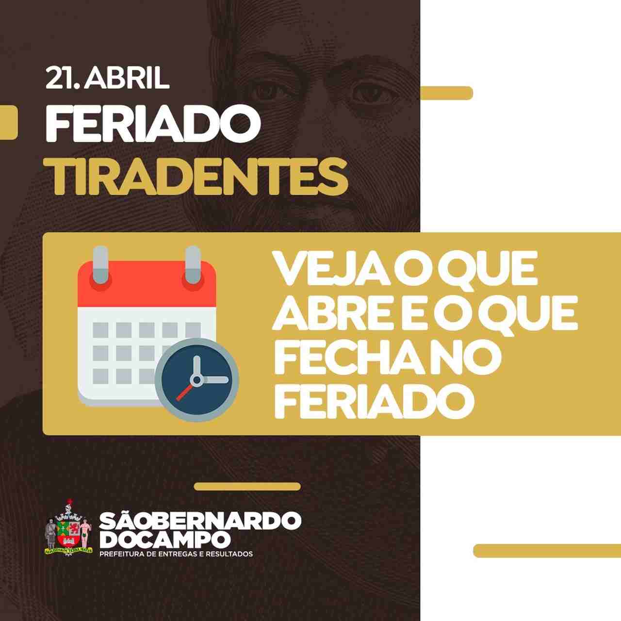 Tiradentes: veja o que abre e o que fecha durante o feriado de 21